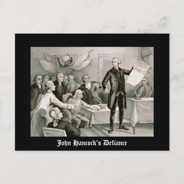 Carte Postale Le défi de John Hancock (Devant)