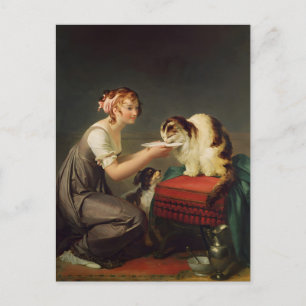 Carte Postale Le déjeuner de chat Marguerite Gérard Art