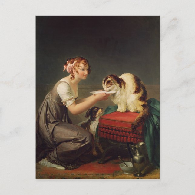 Carte Postale Le déjeuner du chat (Devant)