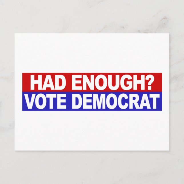 Carte Postale Le Démocrate Avait Assez De Votes (Devant)