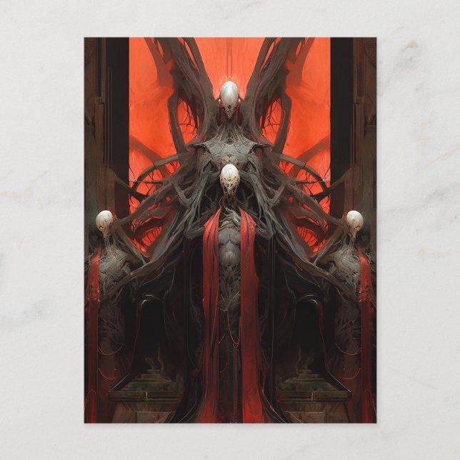 Carte Postale Le démon crée l'horreur de l'Imaginaire sombre (Devant)