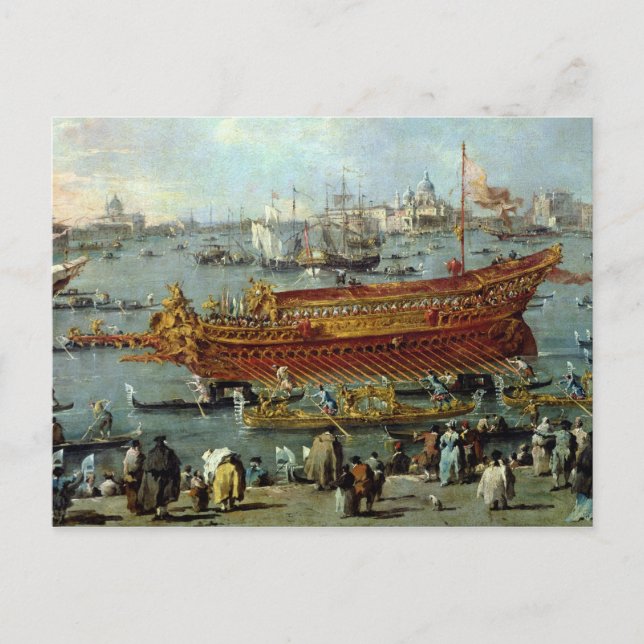 Carte Postale Le départ du Bucentaur (Devant)