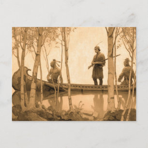 Carte Postale Le Dernier des Mohicans, 1919 par N. C. Wyeth