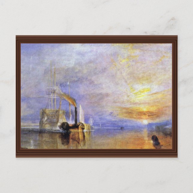 Carte Postale Le Dernier Voyage Du Téméraire De Combat "" Par (Devant)