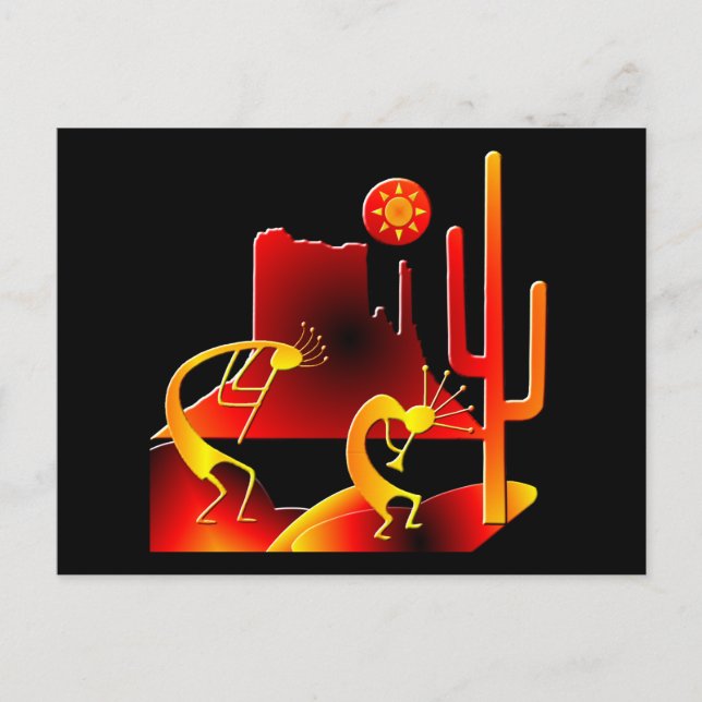 Carte Postale Le désert Kokopelli (Devant)