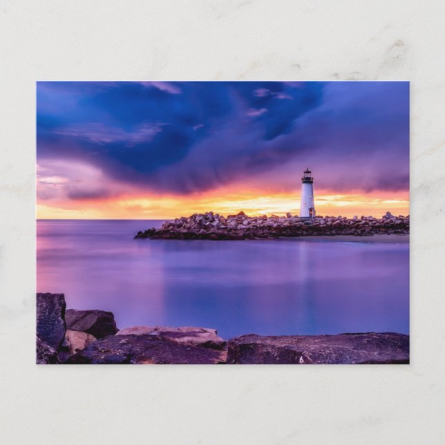 Carte Postale Le destin de la côte tropicale du phare (Devant)