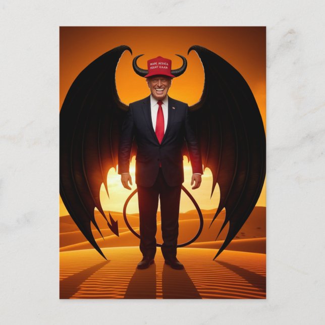 Carte Postale Le Diable dans un Casquette rouge (Devant)