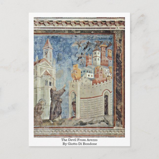 Carte Postale Le Diable D'Arezzo Par Giotto Di Bondone (Devant)