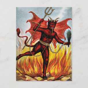 Carte Postale Le diable de la danse vintage