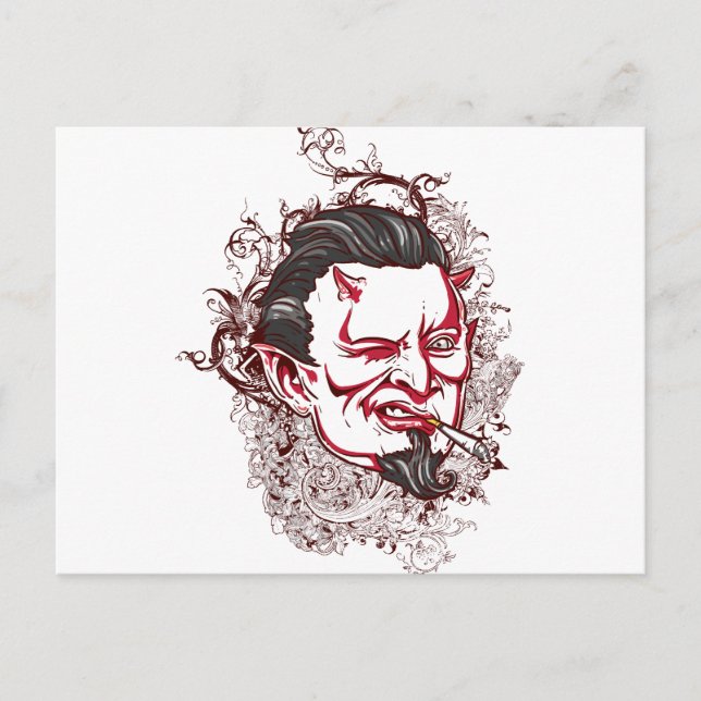 Carte Postale Le diable du tabagisme (Devant)