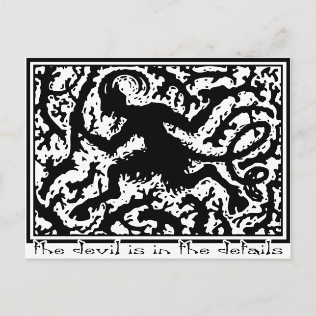 Carte Postale Le diable est dans les détails (Devant)