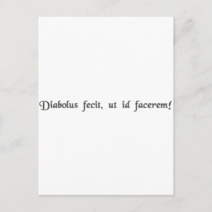 Carte Postale Le diable m'a fait le faire !
