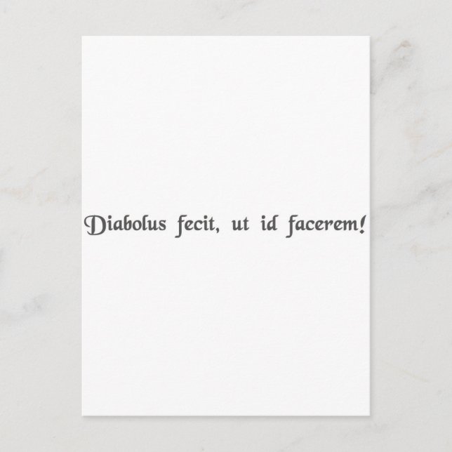 Carte Postale Le diable m'a fait le faire ! (Devant)