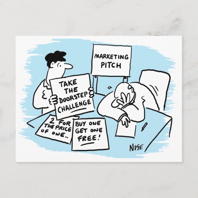 Carte Postale Le directeur marketing endure un argumentaire de v (Devant)