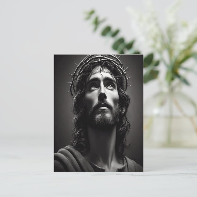 Carte Postale Le doux regard de miséricorde de Jésus-Christ (Debout devant)