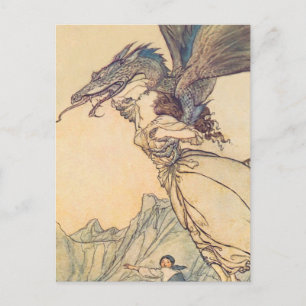 Carte Postale « Le Dragon a attrapé la Reine » par Arthur Rackha