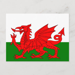 Carte Postale Le Dragon Rouge [Drapeau du Pays de Galles]