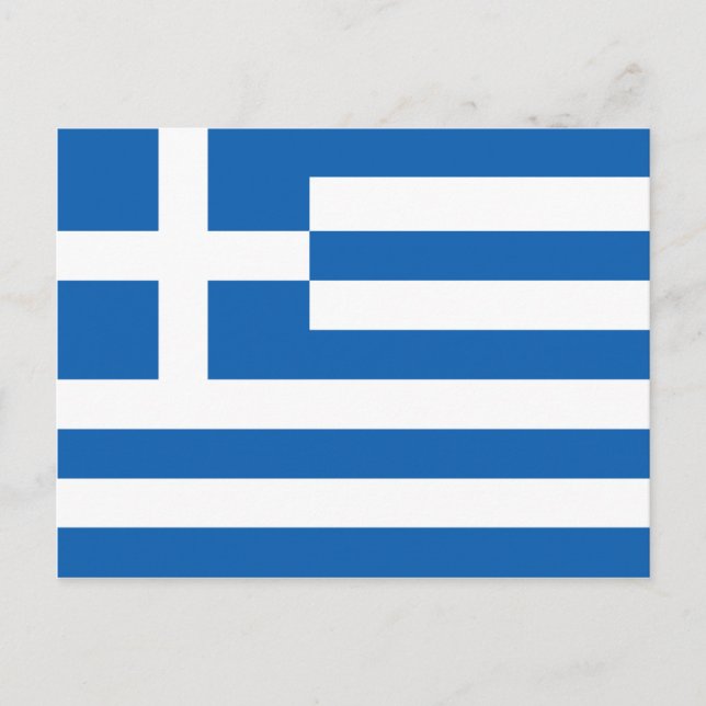 Carte Postale Le Drapeau de Grèce (Devant)