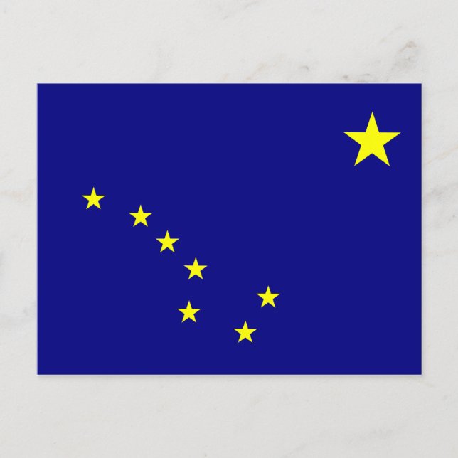 Carte Postale Le drapeau de l'Alaska (Devant)