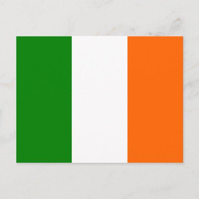 Carte Postale Le drapeau irlandais (Devant)