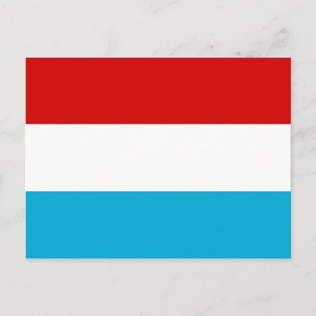 Carte Postale Le drapeau luxembourgeois (Devant)