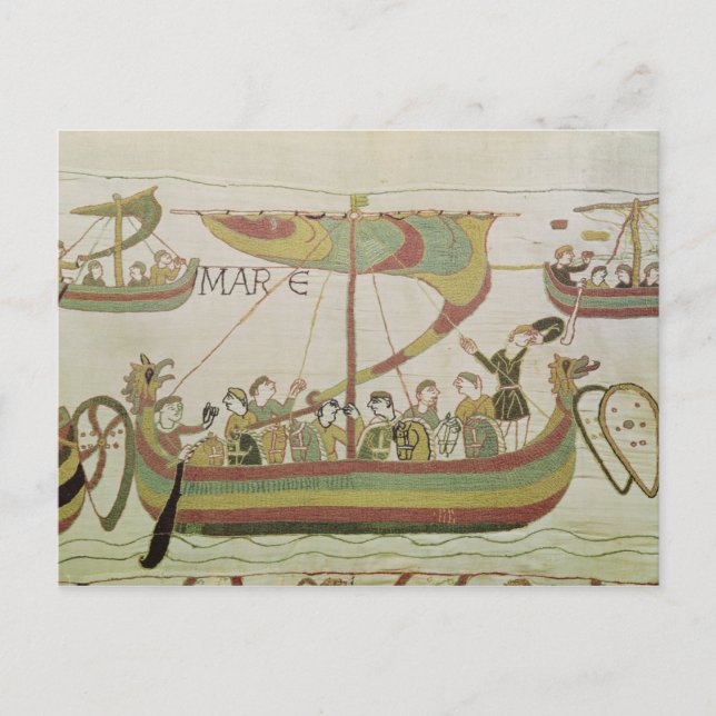 Carte Postale Le duc William de Normandie traverse la mer (Devant)