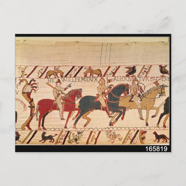 Carte Postale Le duc William exhorte ses troupes (Devant)