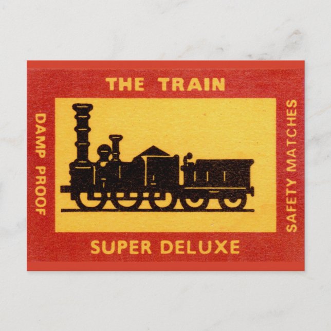 Carte Postale Le Étiquette du train Vintage Match (Devant)