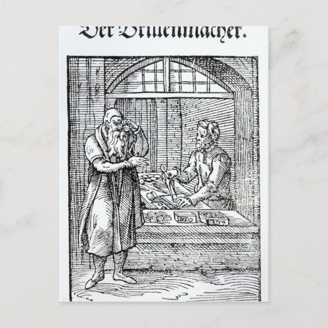 Carte Postale Le fabricant de lunettes (Devant)