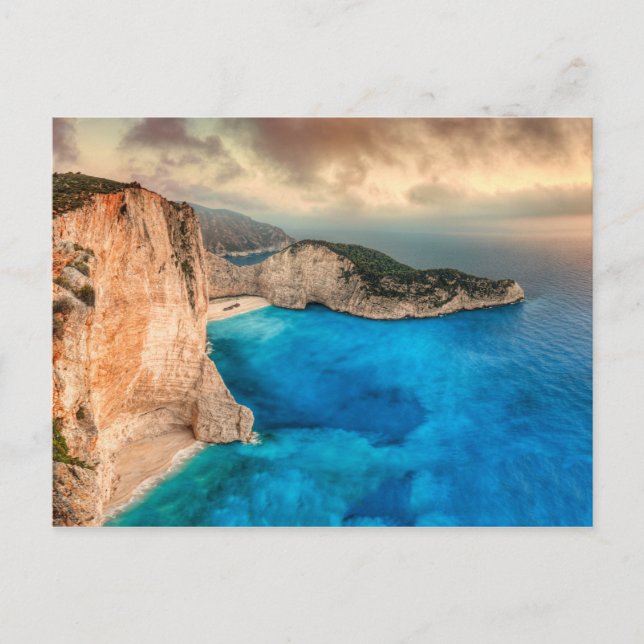 Carte Postale Le fameux Navagio (naufrage) sur l'île de Zakyntho (Devant)