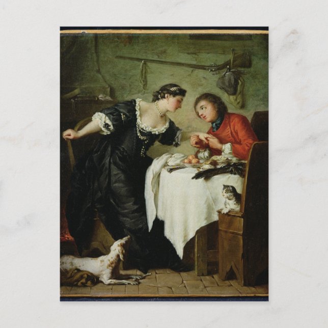 Carte Postale Le Faucon, des Fables de Fontaine (Devant)