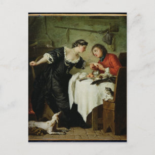 Carte Postale Le Faucon, des Fables de Fontaine