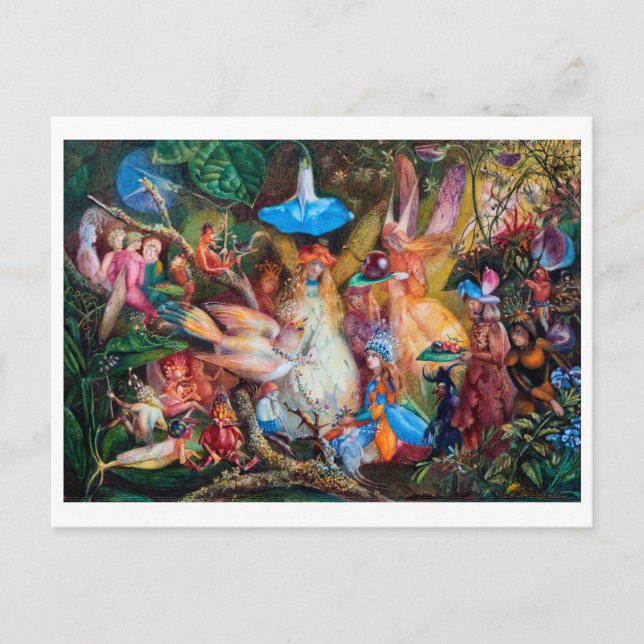 Carte Postale Le favori des fées, John Anster Fitzgerald (Devant)