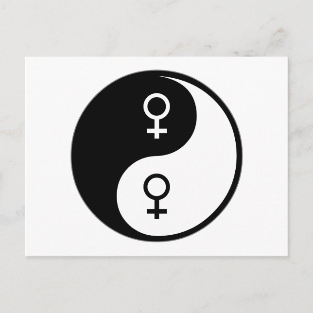 Carte Postale Le féminisme de Yin Yang (Devant)