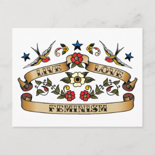 Carte Postale Le féminisme vivant d'amour