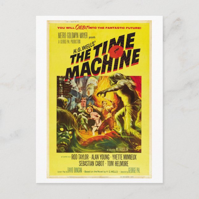 Carte Postale Le film Time Machine des années 1960 (Devant)