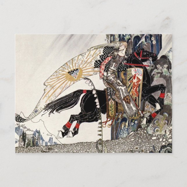 Carte Postale Le Fils de la veuve : Le Lad chevauchant le cheval (Devant)