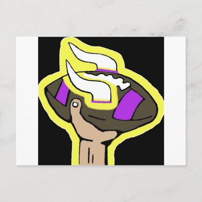 Carte Postale le football de Vikings (Devant)