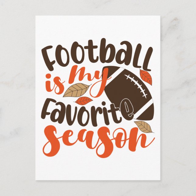 Carte Postale Le football est ma saison préférée (Devant)