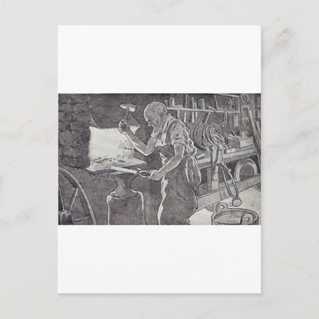 Carte Postale Le forgeron (Devant)