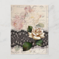 le Français scripts le rose blanc de victorian