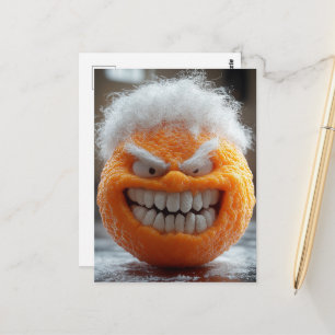 Carte Postale Le Fruit Orange Effrayant
