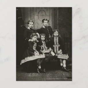 Carte Postale Le futur REINE MAUD & frères et soeurs #007UK