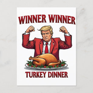 Carte Postale Le gagnant du dîner turc Trump Thanksgiving