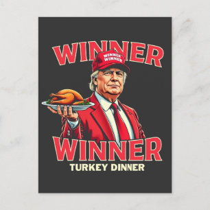 Carte Postale Le gagnant du dîner turc Trump Thanksgiving