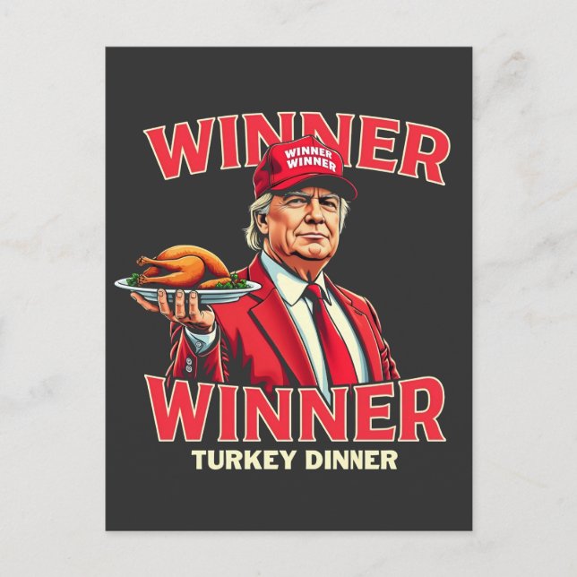 Carte Postale Le gagnant du dîner turc Trump Thanksgiving (Devant)