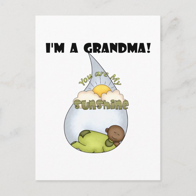 Carte Postale Le garçon américain africain Sunshine de grand-mèr (Devant)