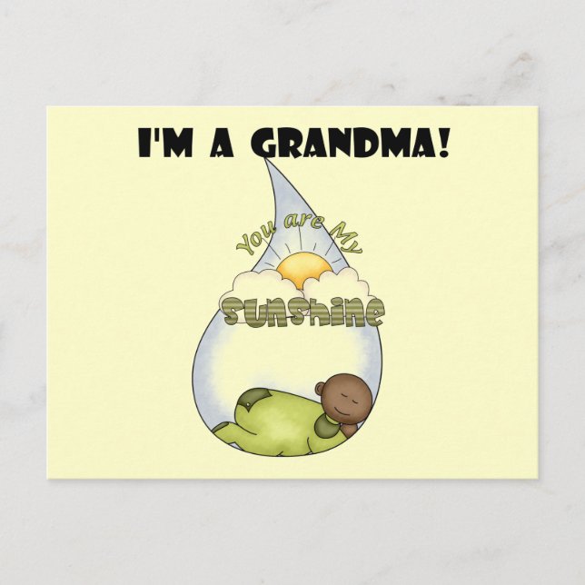 Carte Postale Le garçon américain africain Sunshine de grand-mèr (Devant)