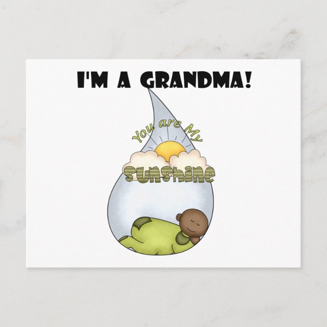 Carte Postale Le garçon américain africain Sunshine de grand-mèr (Devant)