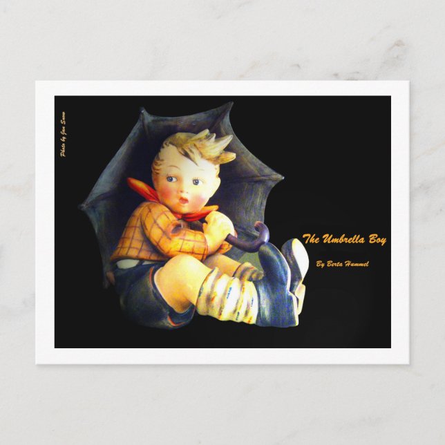 Carte Postale Le Garçon Parapluie (Devant)